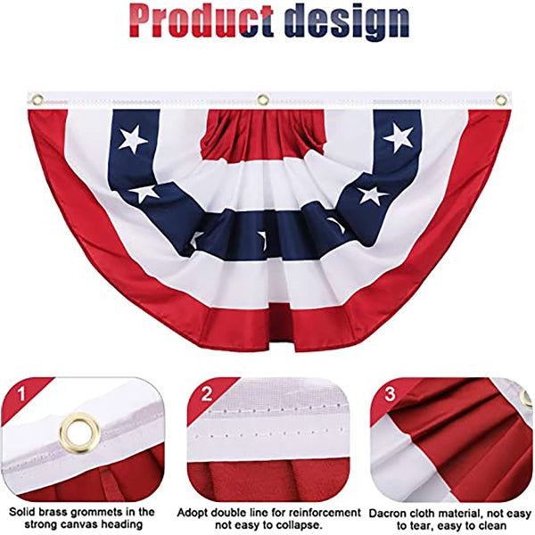Patriotic American Bunting Flag Banner