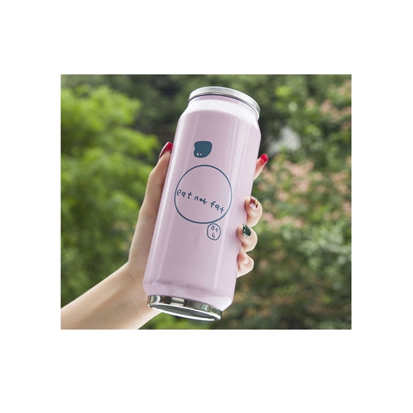 Stainless Steel Cola Can Shape Thermos Cup With Straw
