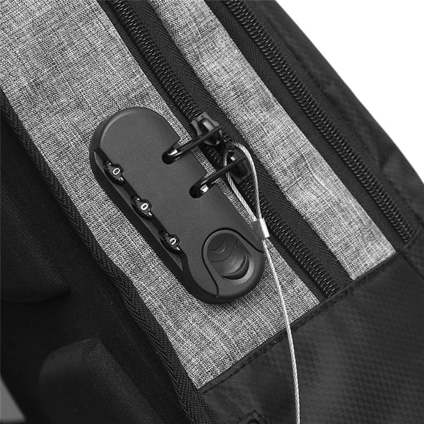 Laptop backpack with anti theft code lock