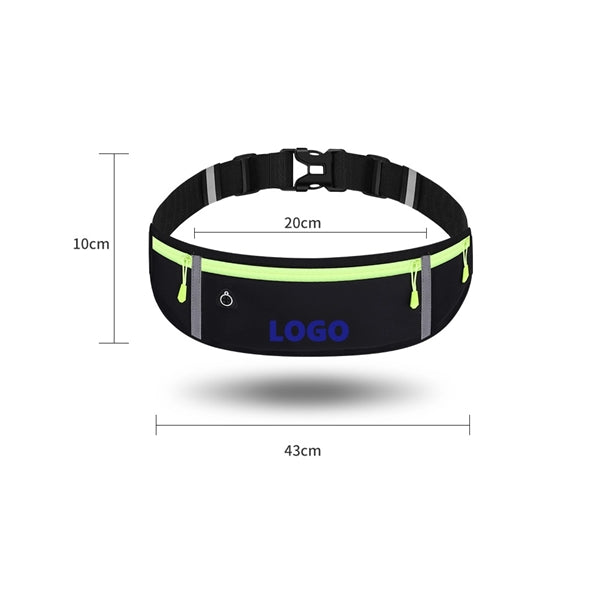 Outdoor Waterproof Reflective Waist Pack Sports Running Belt