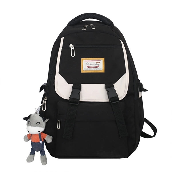 Packbag with a cute calf pendant
