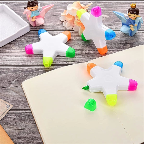 5-In-1 Star Shape Watercolor Highlighter Pens