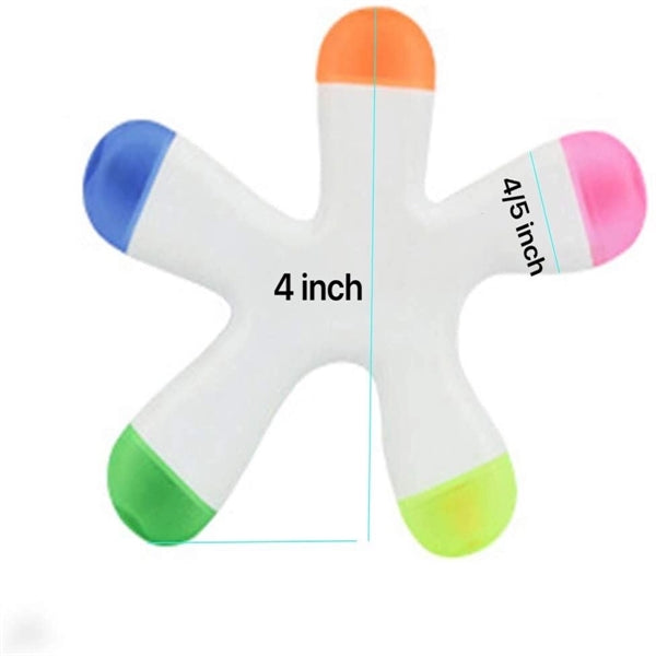 5-In-1 Star Shape Watercolor Highlighter Pens