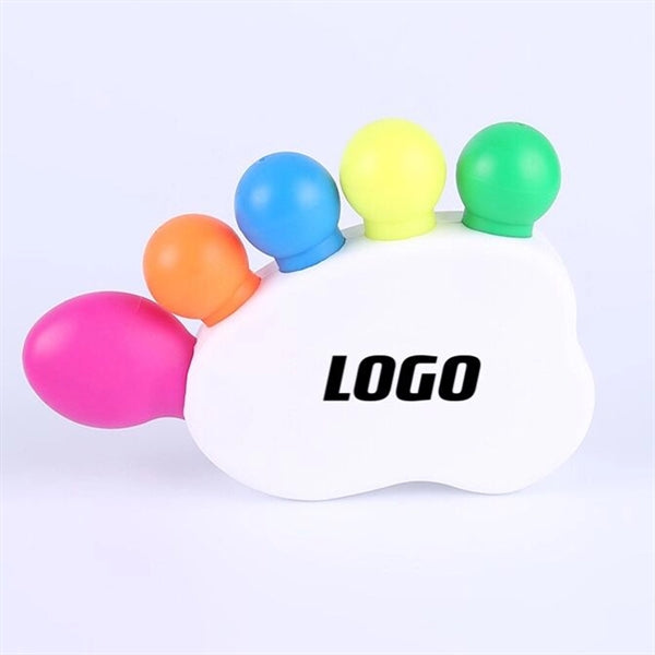 5-In-1 Foot Shape Watercolor Highlighter Pens