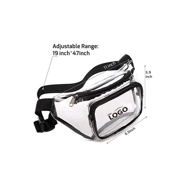 Outdoor Running Fanny Pack Clear PVC Storage Waist Bags