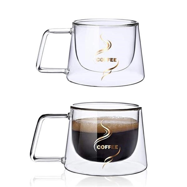 High Borosilicate Double-Layers Coffee Cup Mug