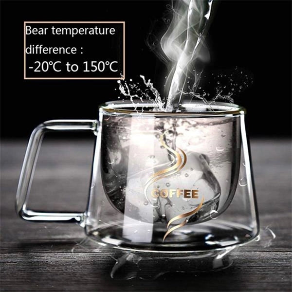High Borosilicate Double-Layers Coffee Cup Mug