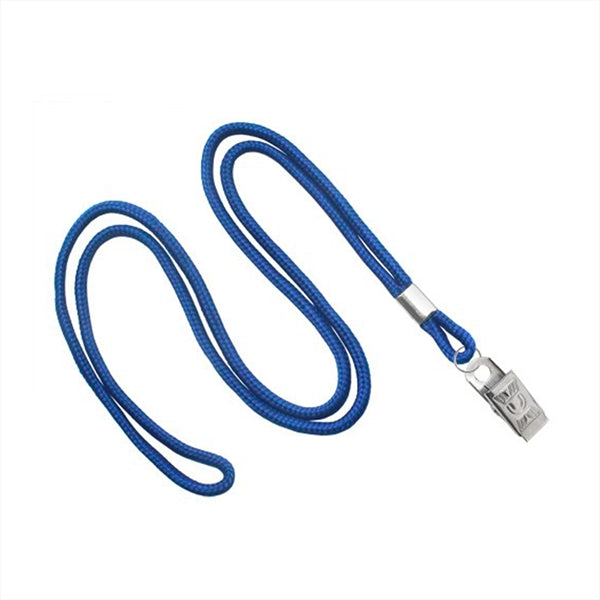 1/8" Blank Round Braid Lanyard (Bulldog Clip)