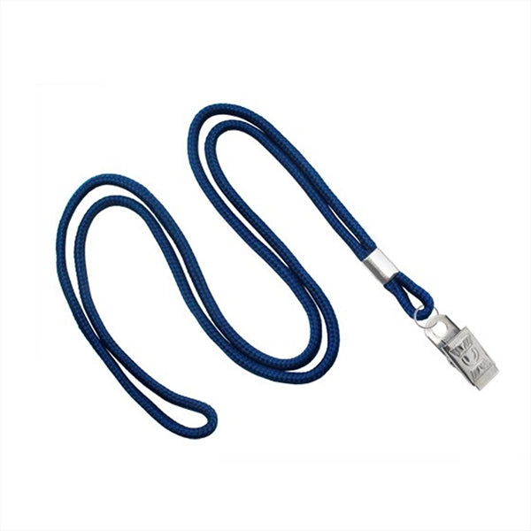 1/8" Blank Round Braid Lanyard (Bulldog Clip)