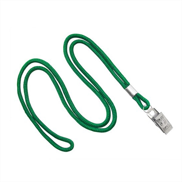 1/8" Blank Round Braid Lanyard (Bulldog Clip)