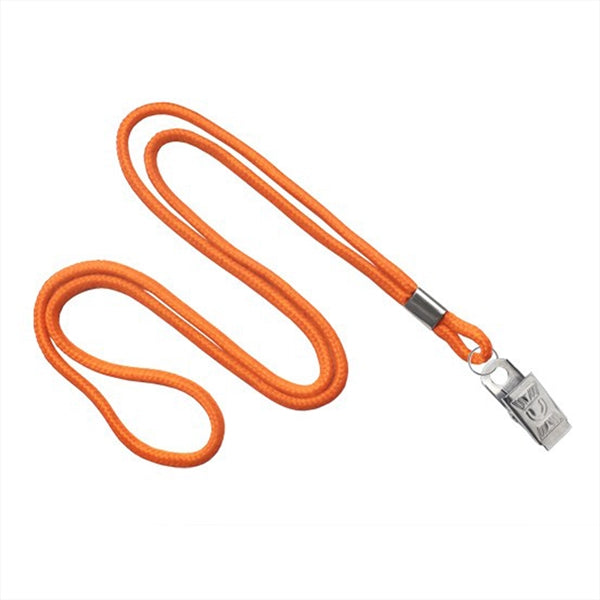 1/8" Blank Round Braid Lanyard (Bulldog Clip)