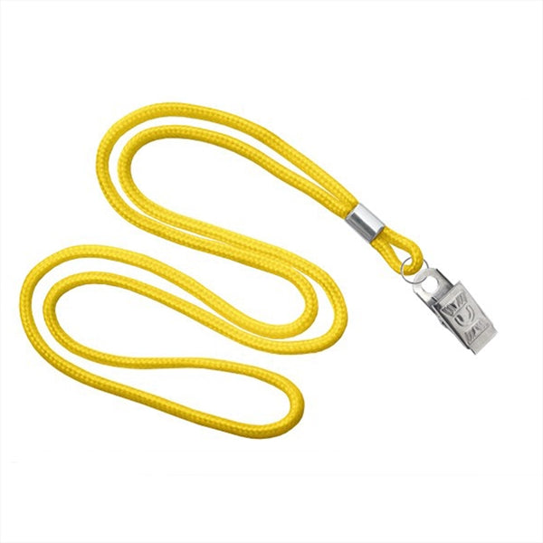 1/8" Blank Round Braid Lanyard (Bulldog Clip)