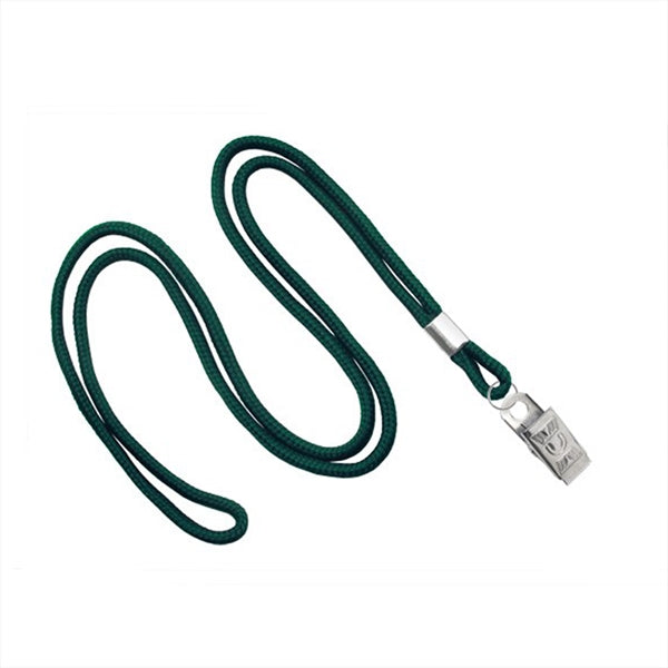 1/8" Blank Round Braid Lanyard (Bulldog Clip)