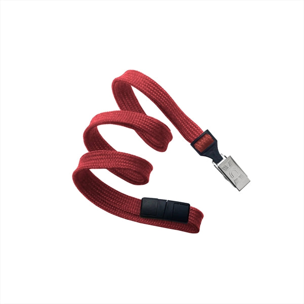 3/8" Tube Blank Lanyard with Breakaway (Bulldog Clip)
