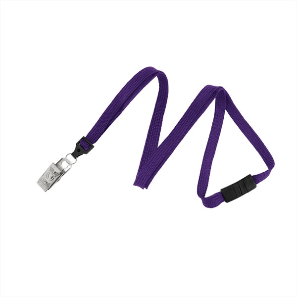 3/8" Tube Blank Lanyard with Breakaway (Bulldog Clip)