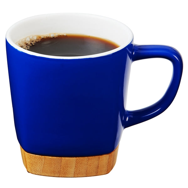 11 oz. Ceramic Coffee Mug with Removable Bamboo Coaster