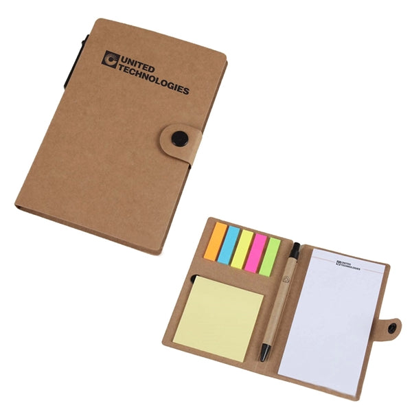 4" x 6" Custom Print Eco Mini- sticky w/Pen