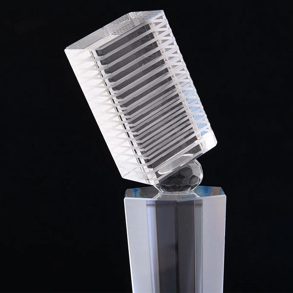 Crystal Music Microphone Trophy
