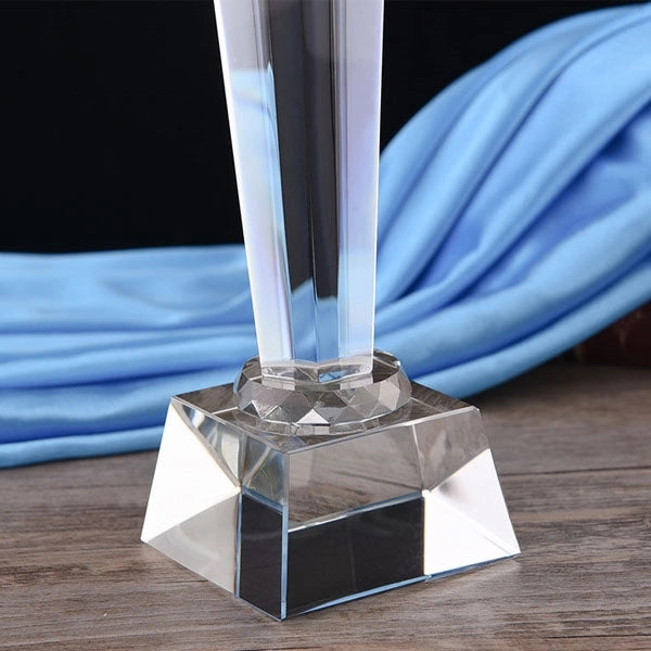 Crystal Music Microphone Trophy