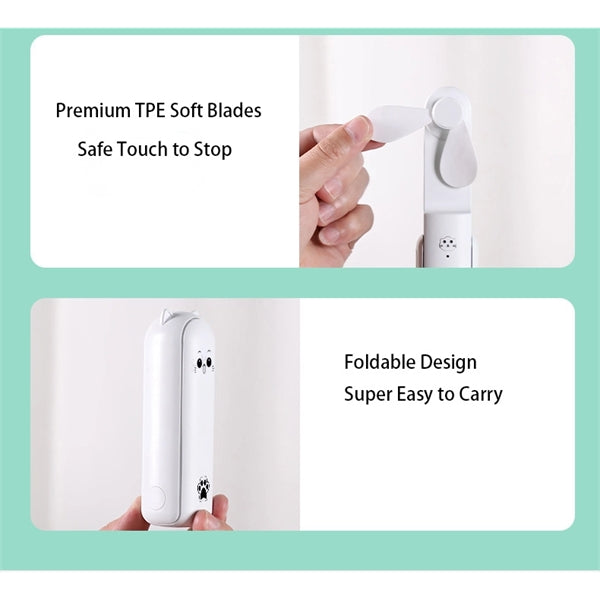 Foldable Mini Hand Fan & 2000mAh Power Bank