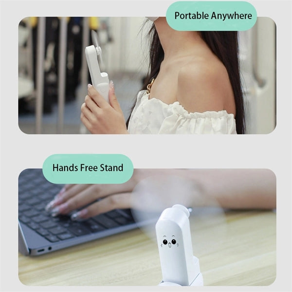 Foldable Mini Hand Fan & 2000mAh Power Bank