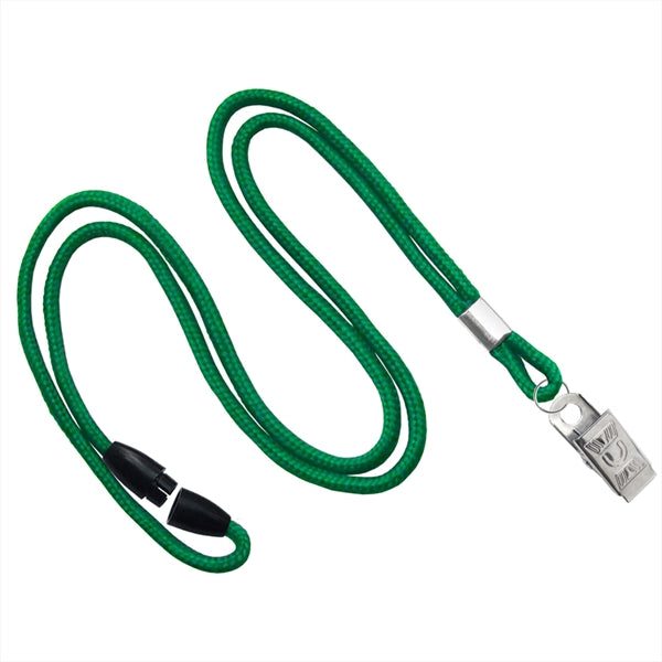 1/8" Round Braid Lanyard with Breakaway (Bulldog Clip)