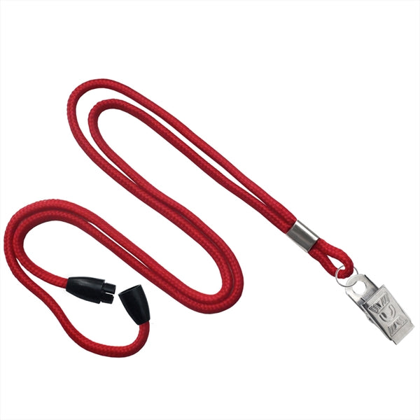 1/8" Round Braid Lanyard with Breakaway (Bulldog Clip)