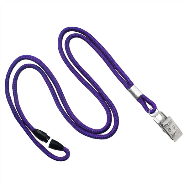 1/8" Round Braid Lanyard with Breakaway (Bulldog Clip)