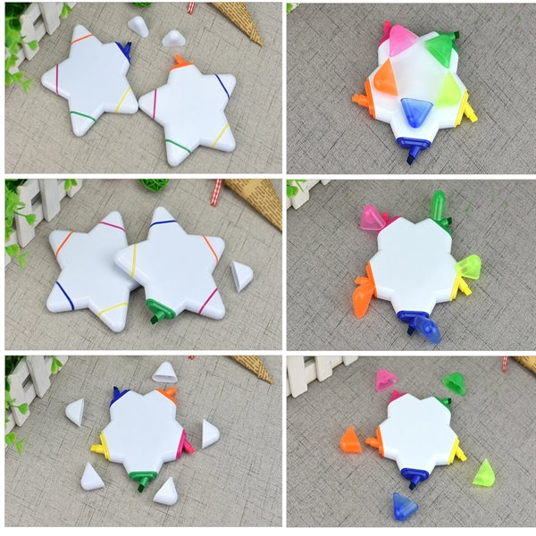 Five Colors Star Fluorescent Pen