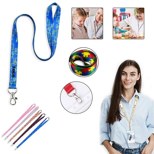 3/4" Autism Awareness Lanyard