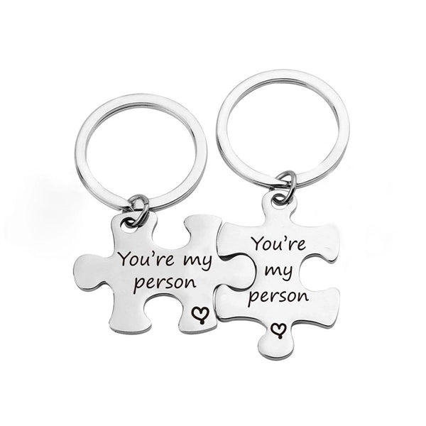 Puzzle Key Jewelry Stainless Steel Keychain