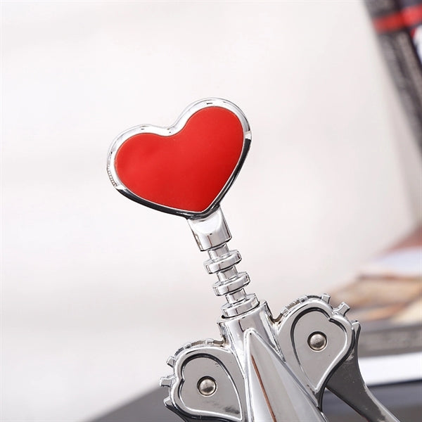 Heart Shaped Winged Corkscrew with Cap Lifter