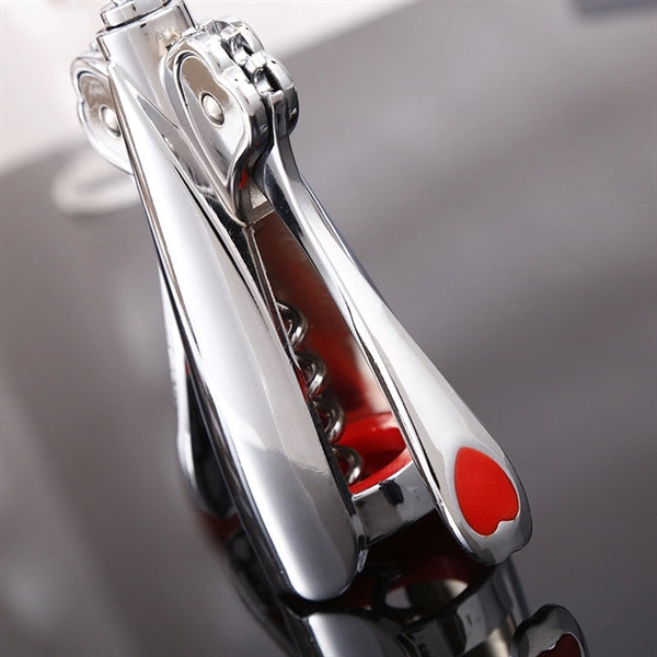 Heart Shaped Winged Corkscrew with Cap Lifter