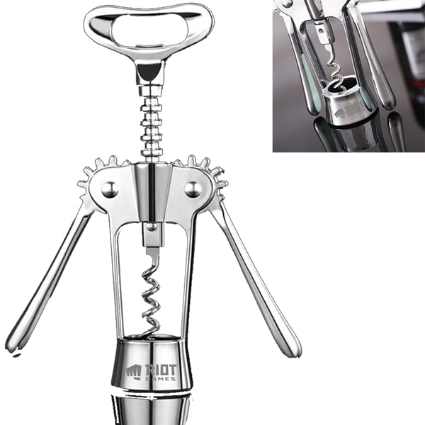 Multi-functional Classic Winged Corkscrew with Cap Lifter