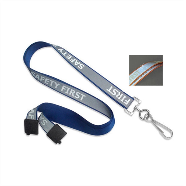 5/8" Polyester Lanyard Safety First with Breakaway (J-Hook)