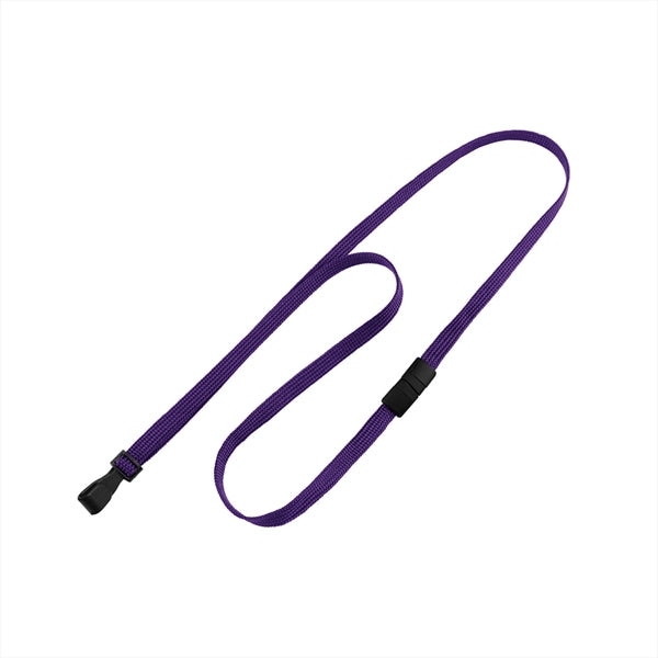 3/8" Tube Blank Lanyard with Breakaway (Wide Plastic J-Hook)