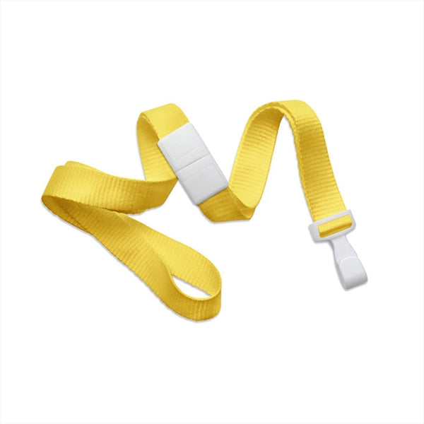 5/8" Flat Blank Lanyard with Breakaway (Wide Plastic J-Hook)