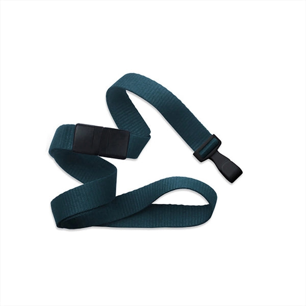 5/8" Flat Blank Lanyard with Breakaway (Wide Plastic J-Hook)