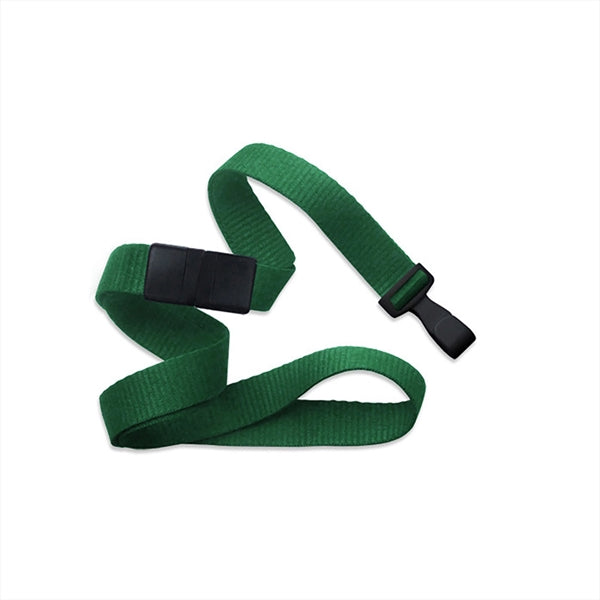 5/8" Flat Blank Lanyard with Breakaway (Wide Plastic J-Hook)