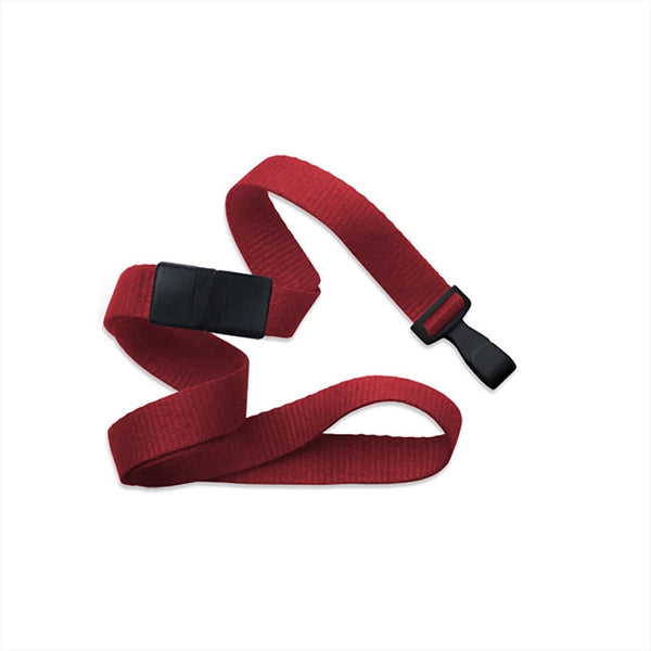 5/8" Flat Blank Lanyard with Breakaway (Wide Plastic J-Hook)
