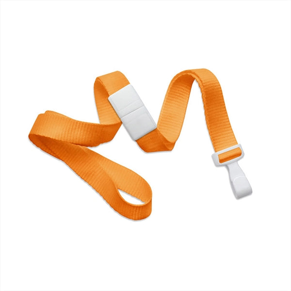 5/8" Flat Blank Lanyard with Breakaway (Wide Plastic J-Hook)