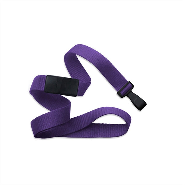 5/8" Flat Blank Lanyard with Breakaway (Wide Plastic J-Hook)