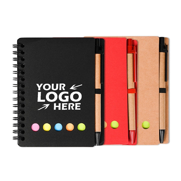 A6 Spiral Notebook Steno Pads Lined Notepad with Pen in Hold
