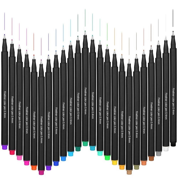 Water-Based Hook Line Pen 12 Colors