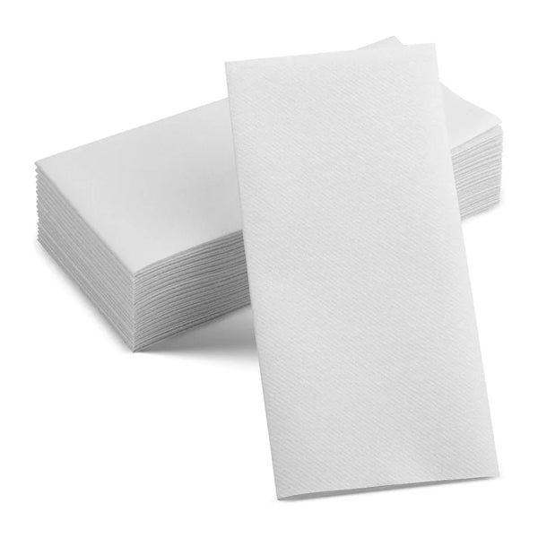 Disposable 2-Ply White Dinner Napkins