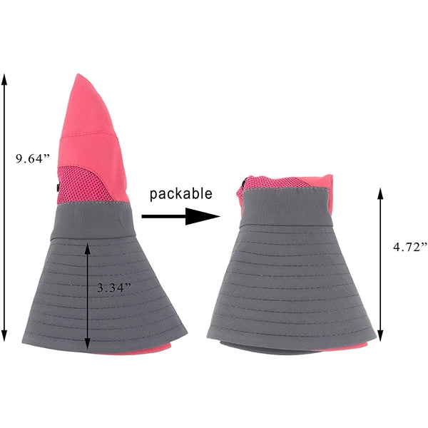 Foldable Mesh Wide Brim Beach Fishing Hat With String