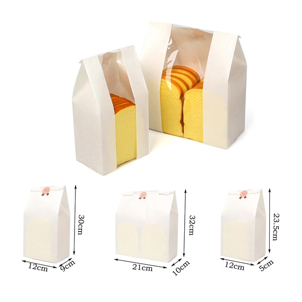 Kraft Bread Bag with Clear Window