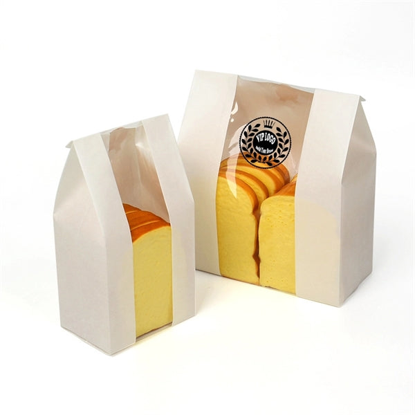 Kraft Bread Bag with Clear Window