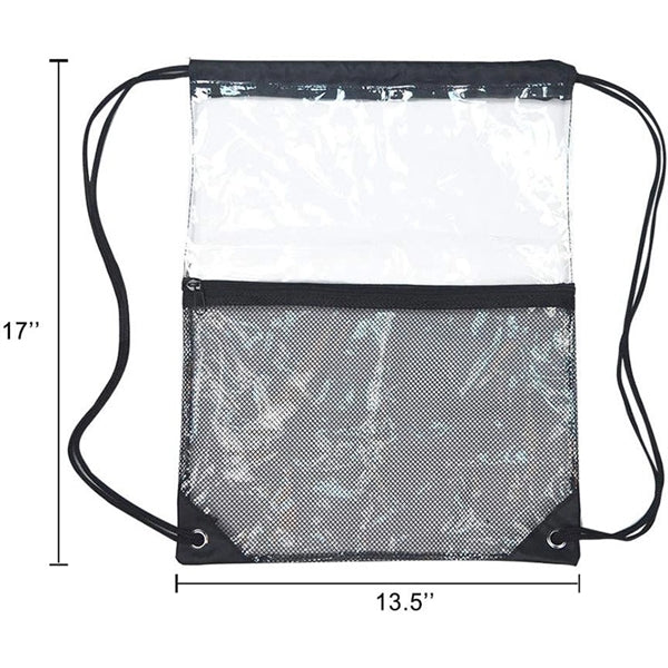 Water Resistant Clear Drawstring Bag