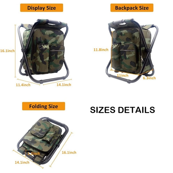 3 In 1 Camping Chair Backpack With Cooler